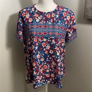 Loft Blue floral blouse